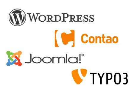 CMS Systeme WordPress, Joomla, Typo3, Contao