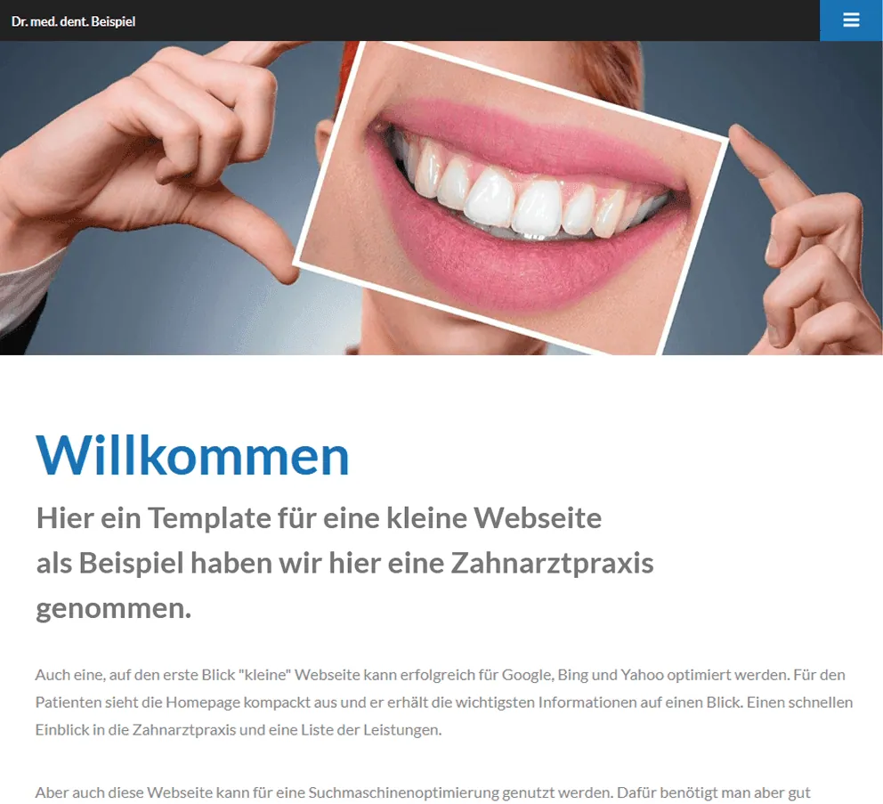 Webdesign Beispielwebseite