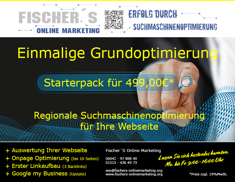 Angebot Preise Suchmaschinenoptimierung